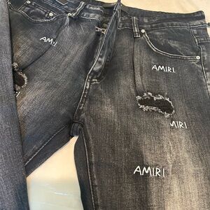 Amiri Distressed Black Jeans